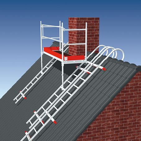 worstelen Vaag hospita Dakladder inclusief rubber bescherming veilig werken op dak